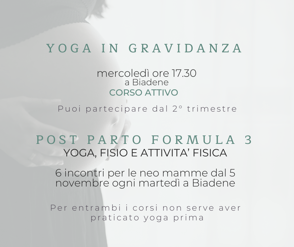 yoga in gravidanza yoga post parto biadene